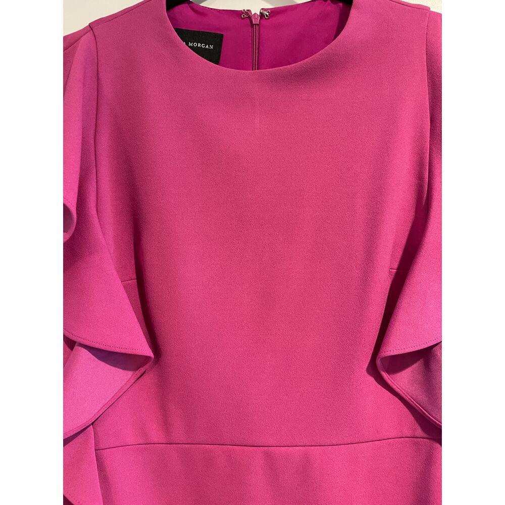 Donna Morgan Raspberry Ruffled Sleeves Shift Dress Plus Size 16 NWT Dressy - Picture 6 of 14